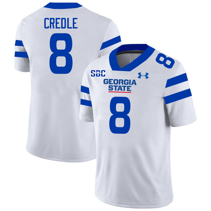 Georgia State Panthers #8 Ja'Cyais Credle College Football Jerseys Stitched-White